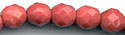 Glass Fire Polish Beads - OP Coral