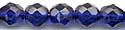 Glass Fire Polish Beads - Cobalt Blue