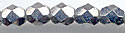 Glass Fire Polish Beads - AB Gunmetal