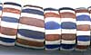 Antique Trade Beads - Chevrons - Blue/Red/White - 3 Layer