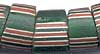 Antique Trade Beads - Chevrons - Green w/ White, Red, Black Stripes