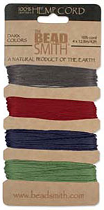 Hemp Cord Assortment - Dark Colors