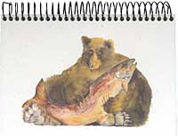 Crane Creek Graphics Journal - Bear & Salmon