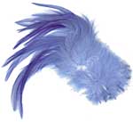 Dyed Strung Saddle Hackles - Light Blue