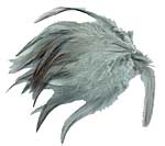 Dyed Strung Saddle Hackles - Blue Dunn