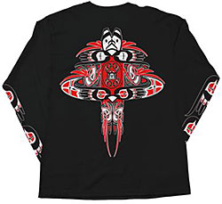 Native Threads T-Shirt -Totem Tee - Long Sleeve - Black