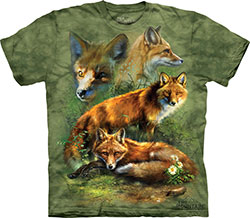 Mountain T-Shirt - Red Fox Collage