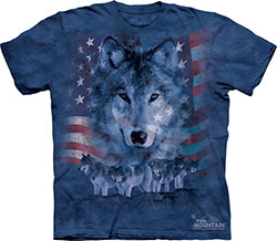 Mountain T-Shirt - Patriotic Wolfpack