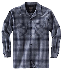 Pendleton Wool Board Shirt - Grey/Blue Ombre