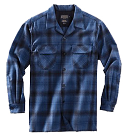 Pendleton Wool Board Shirt - Blue/Black Ombre