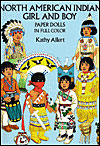 American Indian Girl and Boy Paper Dolls