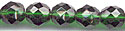 Glass Fire Polish Beads - DK Emerald Green