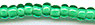 Czech Strung Seed Beads - White Heart Clear Green