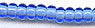 Czech Strung Seed Beads - White Heart Sapphire Blue