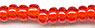 Czech Strung Seed Beads - White Heart Light Red