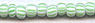 Czech Strung Seed Beads - Striped White / Lime Green
