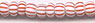 Czech Strung Seed Beads - Striped White / Red