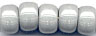 Czech Glass Crow Beads - OP Grey