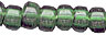 India Glass Crow Beads  - TR Bottle Glass Green