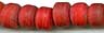 India Glass Crow Beads - Matte Red