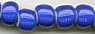 Czech Glass White Hearts - Cobalt Blue