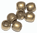 Old-Style Hollow Brass Beads - Barrels