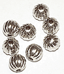 Fluted Beads - Silver