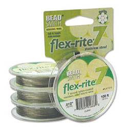 Flex-Rite Stainless Steel Bead Wire - 7 Strand - Clear