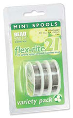 Flex-Rite Stainless Steel Bead Wire - 21 Strand - Clear Assorted