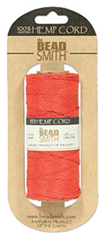 Hemp Cord - 50 Gram Spool - Scarlet Red