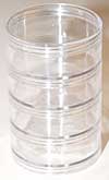 Bead Storage - Plastic Jars - 4-Set