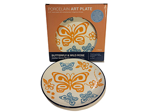 Northwest Art Plate - Butterfly & Rose