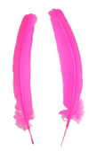 Dyed Turkey Feathers - Rounds - Hot Pink