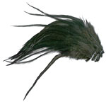 Dyed Strung Saddle Hackles - Black