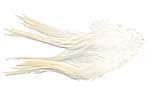 Dyed Strung Saddle Hackles - Bleached White
