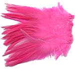 Dyed Strung Saddle Hackles - Fuchsia