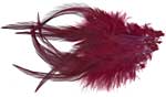 Dyed Strung Saddle Hackles - Burgundy