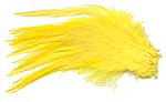 Dyed Strung Saddle Hackles - Canary Yellow