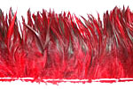 Dyed Strung Rooster Saddle Hackles - Dark Red