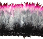 Dyed Strung Rooster Saddle Hackles - Blackberry