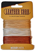 India Leather Cord - Metallic Mix