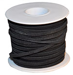 Cow Suede Lace Spool - Black - 25 YD