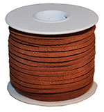 Cow Suede Lace Spool - Med Brown - 25 YD