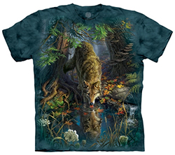 Mountain T-Shirt - Enchanted Wolf