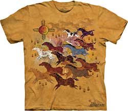 Mountain T-Shirt - Horses & Sun
