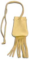 Fringed Buckskin Bag - Smoke - Medium