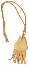 Fringed Buckskin Bag - Smoke - Small