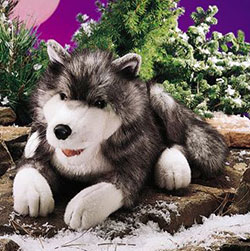 Folkmanis Plush Hand Puppet - Timber Wolf