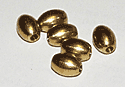 French Solid Brass Beads - Oval