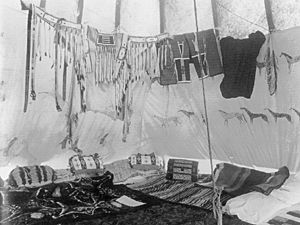 Photo of Crow tipi interior